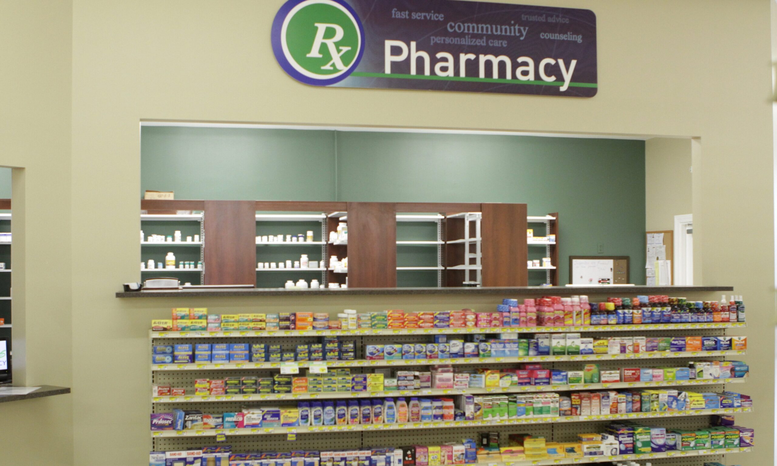 Sinks Pharmacy in Iberia, MO Inside Pharmacy Counter