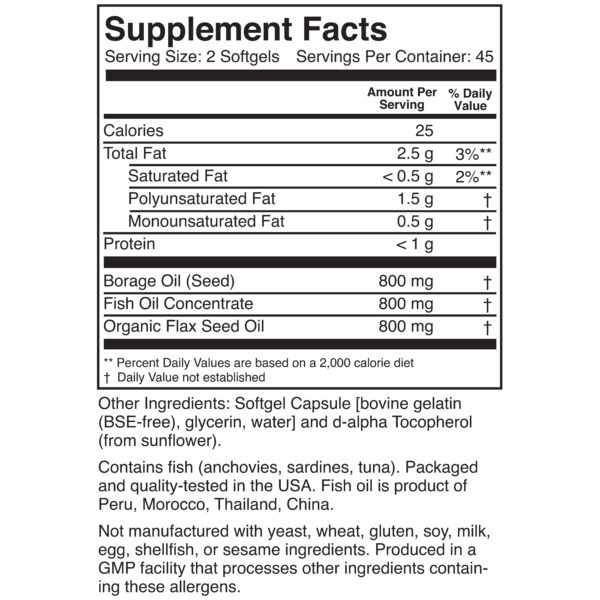 BiOmega supplement facts