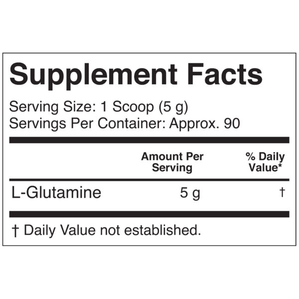 L-Glutamine supplement facts