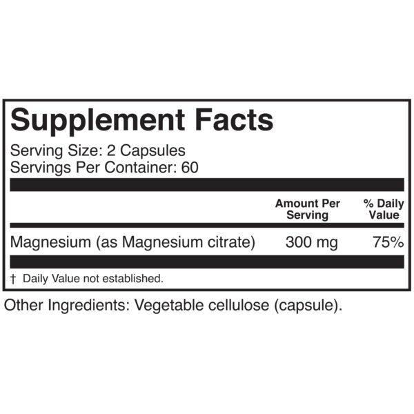 Magnesium Citrate supplement facts