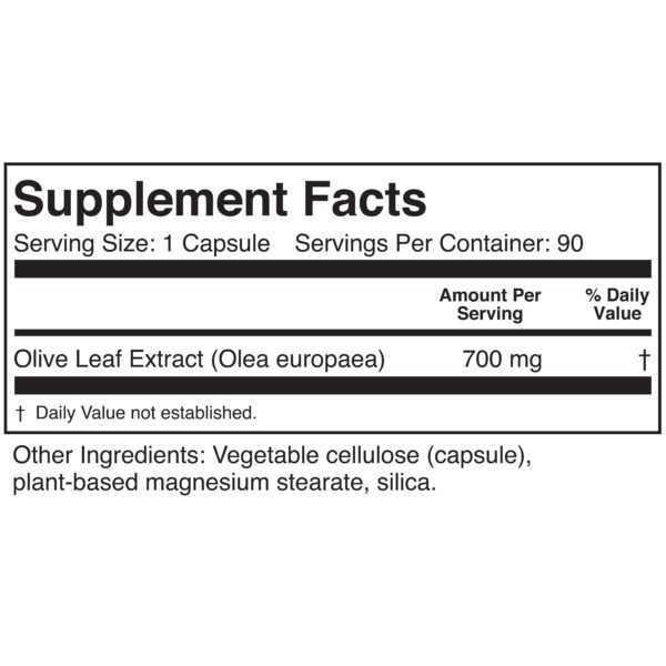 Olive Leaf Extract supplement facts