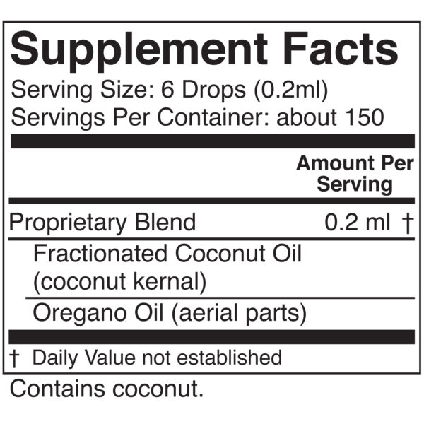 Oregano Oil supplement facts